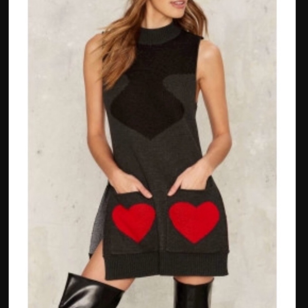 Nasty Gal Card Print Sweater Dress!